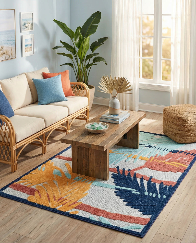 Caribbean Terrace Collection Area Rug - Antigua Rectangle Gray  lifestyle 28