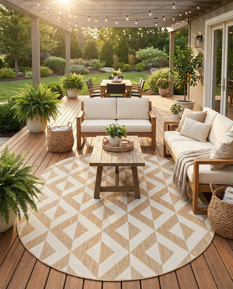 Urban Oasis Rugs Collection Area Rug -  Highrise (Beige) Oval Beige  lifestyle 54