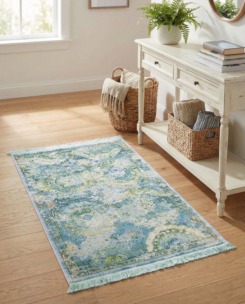 Caribbean Breeze Collection Area Rug -  Lucia Rectangle Light Blue  lifestyle 42