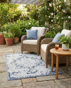 Patio Heritage Collection Area Rug - Santorini Rectangle Navy Blue  lifestyle 25