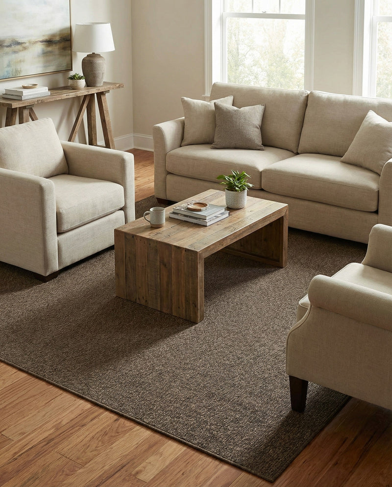 Sahara Sands Collection Area Rug -  Rosetta Rectangle Brown  lifestyle 23