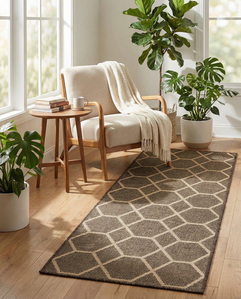 Sahara Sands Collection Area Rug -  Faiyum Runner Brown  lifestyle 72