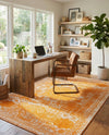 Dover Terrace Collection Area Rug -  Lagoon (Orange) Rectangle Orange  lifestyle 17