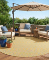 Urban Oasis Rugs Collection Area Rug -  Boulevard (Yellow and Aqua) Round Yellow and Aqua  lifestyle 50