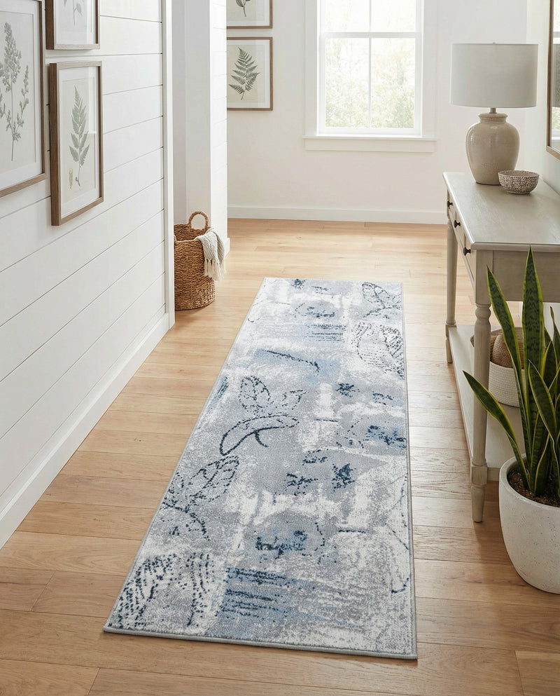 Aegean Elegance Washables Collection Area Rug -  Paros Runner Ivory Gray  lifestyle 78