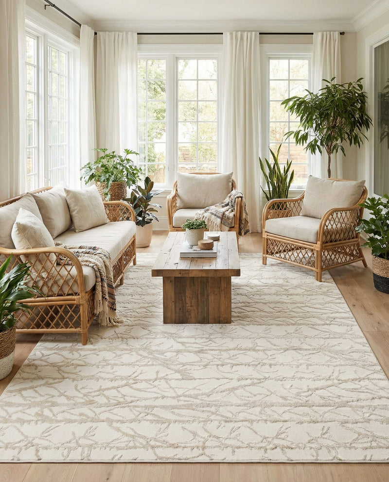 Bloomsbury Elegance Collection Area Rug -  Soho Rectangle Ivory  lifestyle 9
