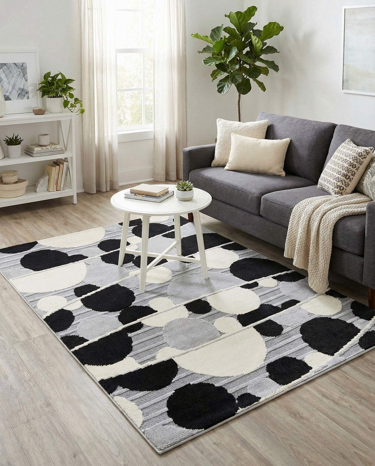 Terrace Collection Area Rug -  Pavilion Rectangle Light Gray  lifestyle 6