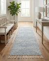 Thar Cotton Collection Area Rug - Jaisalmer (Light Gray) Runner Light Gray  lifestyle 44
