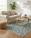 Savannah Escape Collection Area Rug -  Amazon (Teal) Rectangle Teal  lifestyle 8