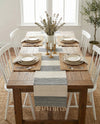 Tassel Trail Collection Area Rug - Pathway (Gray) Table Runner Gray  lifestyle 76