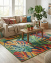 Coastal Terrace Collection Area Rug -  Pier Rectangle Multi  lifestyle 17