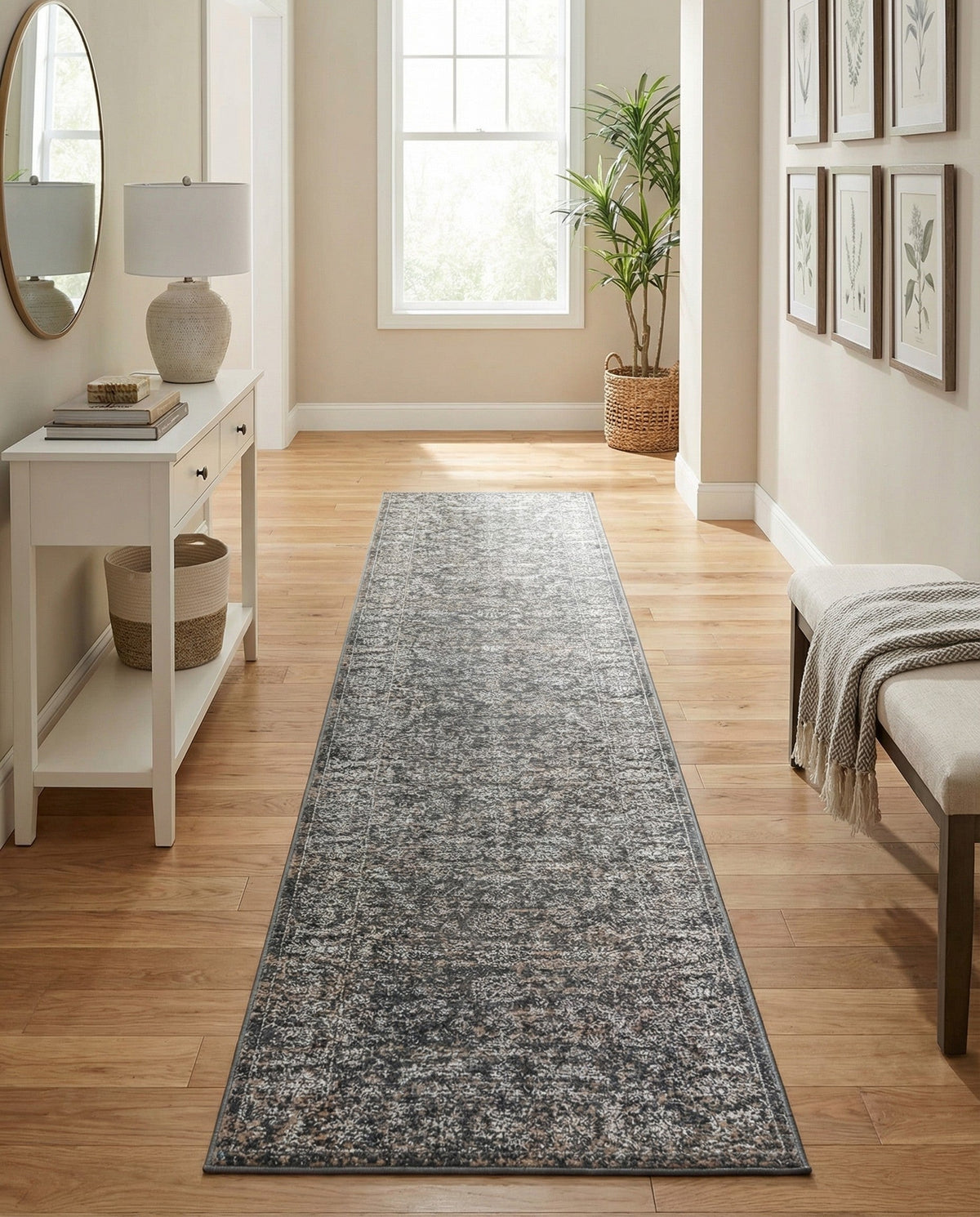 Metro Heights Collection Area Rug -  Astoria Runner Navy Blue  lifestyle 65