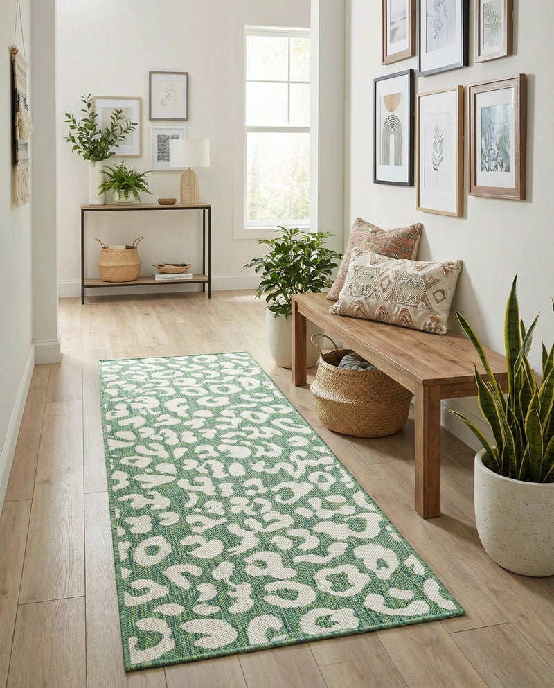 Savannah Escape Collection Area Rug -  Amazon (Green Blue) Runner Green Blue  lifestyle 27