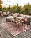 Desert Nomad Terrace Collection Area Rug - Sahara (Rust Red) Square Rust Red  lifestyle 22