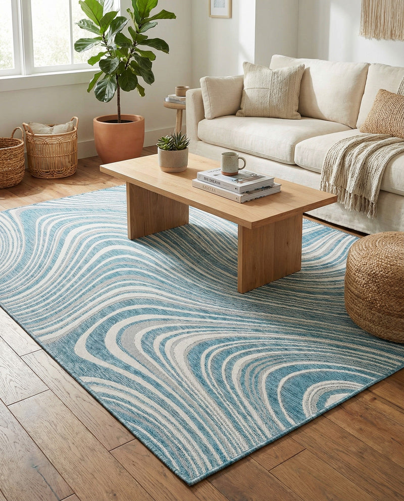 Urban Terrace Collection Area Rug - Soho Rectangle Light Aqua  lifestyle 44