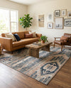 Cascade Range Collection Area Rug - Hood (Navy Blue) Rectangle Navy Blue  lifestyle 9
