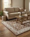 Savannah Elegance Collection Area Rug - Augusta (Brown) Rectangle Brown  lifestyle 18