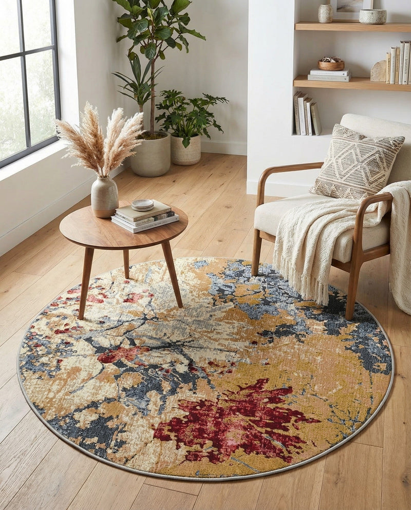 Urban Terrace Collection Area Rug -  Alcove Round Multi  lifestyle 70