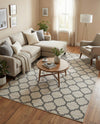 Lattice Gardens Collection Area Rug -  Bloomfield (Beige and Gray) Rectangle Beige and Gray  lifestyle 18