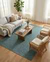 Seaside Serenity Collection Area Rug - Veranda (Teal) Rectangle Teal  lifestyle 18
