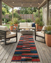 Urban Terrace Collection Area Rug -  Courtyard Runner Multi  lifestyle 76