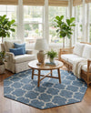 Savannah Pergola Collection Area Rug - Arbor (Navy Blue) Octagon Navy Blue  lifestyle 93