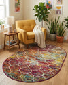 Trellis Mosaic Collection Area Rug -  Pergolatown (Multi) Oval Multi  lifestyle 71