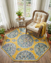 Arcadia Rugs Collection Area Rug -  Atlantis (Yellow) Octagon Yellow  lifestyle 34
