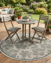 Coastal Terrace Collection Area Rug -  Marina Round Ivory and Beige  lifestyle 66