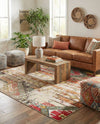 Outdoor Marrakesh Collection Area Rug -  Agadir Rectangle Multi Beige  lifestyle 44