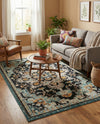 Outdoor Marrakesh Collection Area Rug -  Essaouira Rectangle Navy Blue  lifestyle 14