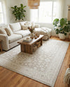 Tribal Terrace Treasures Collection Area Rug -  Incan Isle (Light Gray) Rectangle Light Gray  lifestyle 34