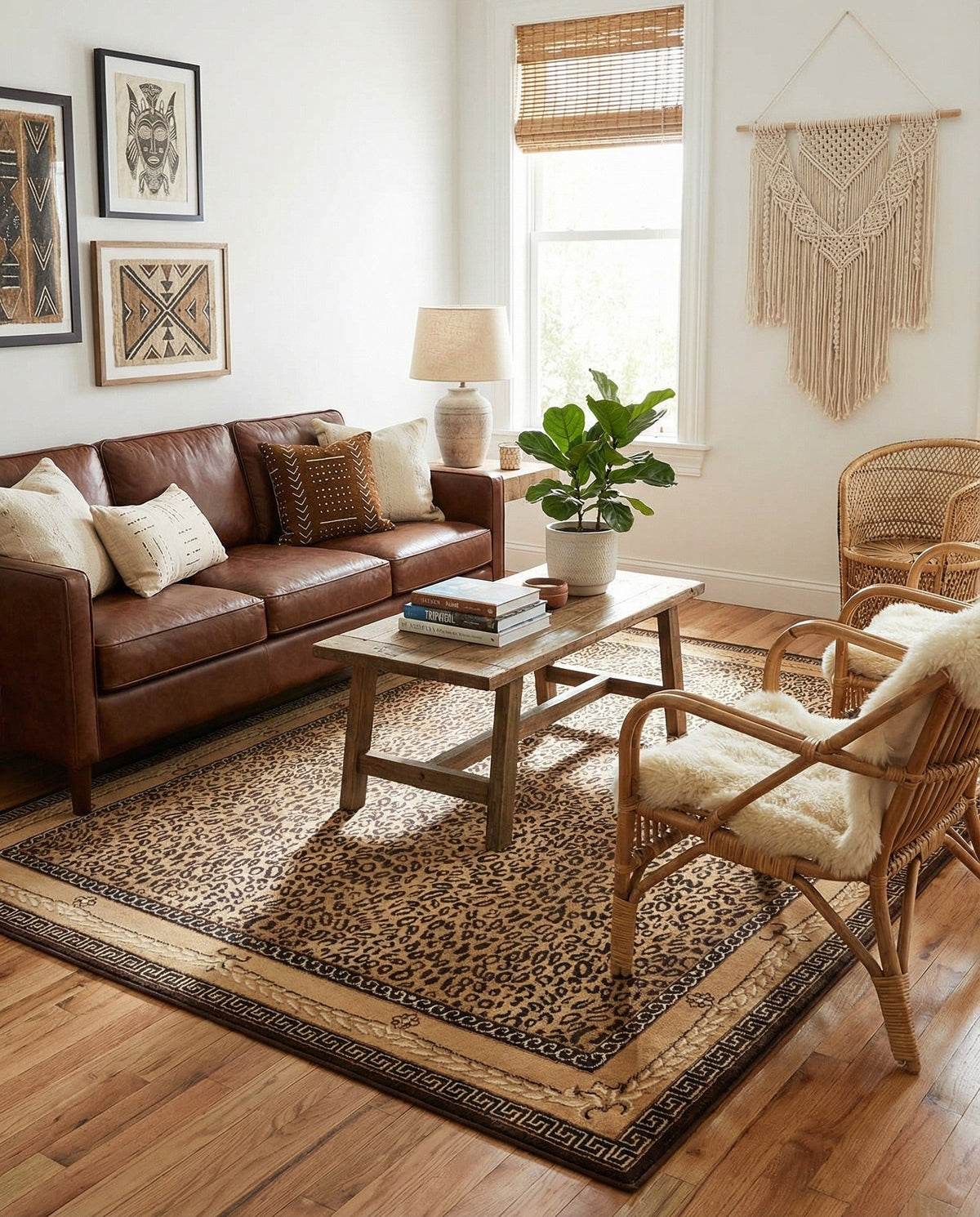 Savannah Sojourn Collection Area Rug -  Limpopo Rectangle Brown  lifestyle 24