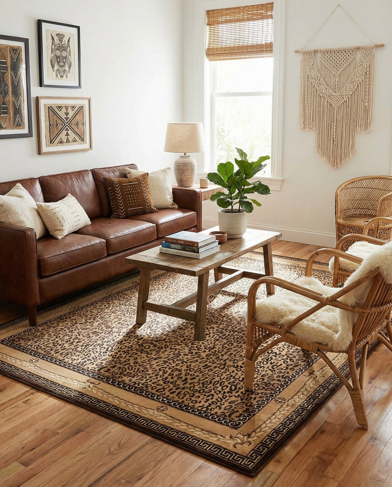 Savannah Sojourn Collection Area Rug -  Limpopo Rectangle Brown  lifestyle 24
