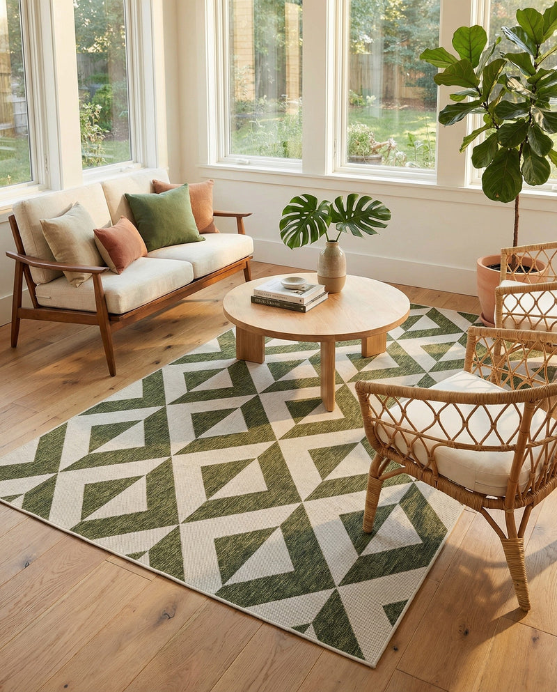 Urban Oasis Rugs Collection Area Rug -  Highrise (Green) Rectangle Green  lifestyle 15