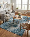 Riviera Elegance Collection Area Rug -  Monaco (Blue) Rectangle Blue  lifestyle 8