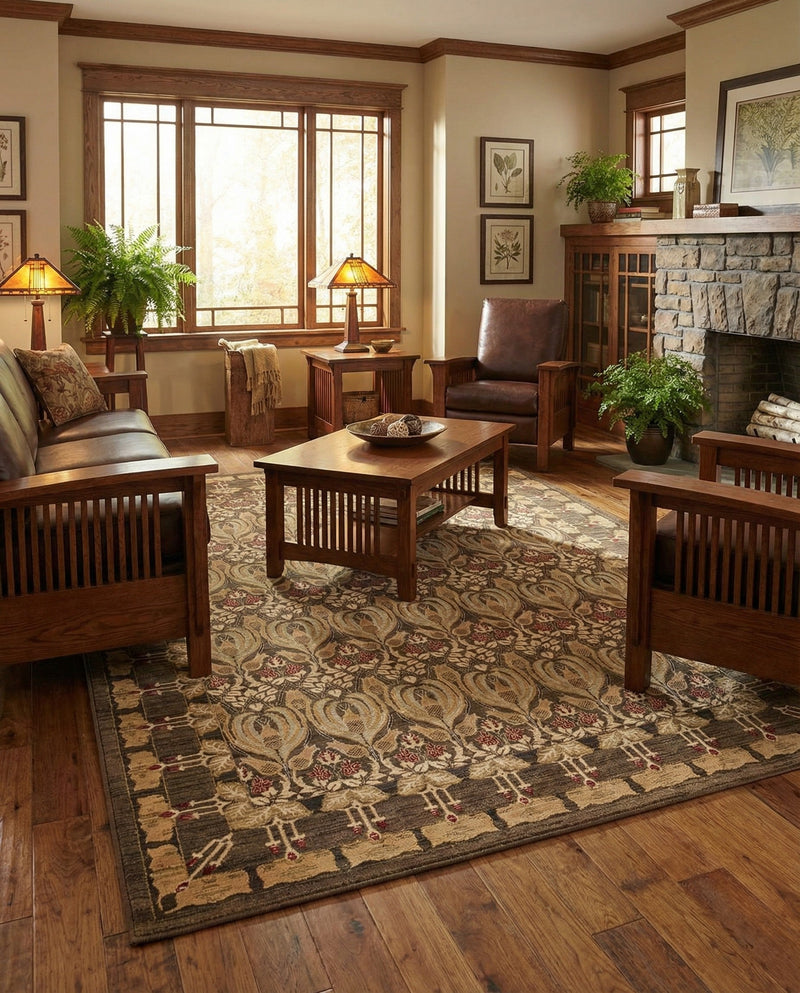 Chelsea Elegance Collection Area Rug -  Brompton (Brown) Rectangle Brown  lifestyle 37