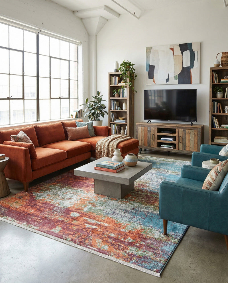 Arcadia Rugs Collection Area Rug -  Avalon Rectangle Multi  lifestyle 13