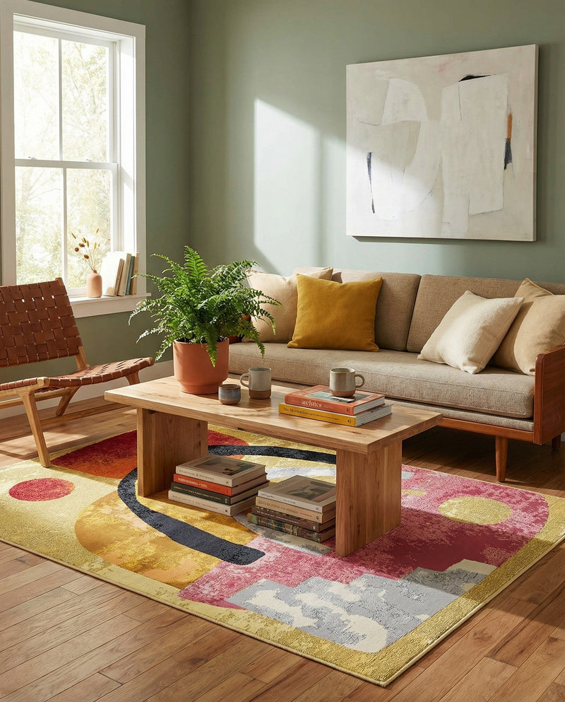 Urban Terrace Collection Area Rug -  Skyline Rectangle Multi  lifestyle 23