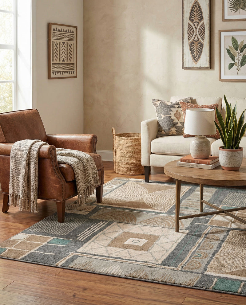 Savannah Sojourn Collection Area Rug -  Tsavo Rectangle Multi  lifestyle 25