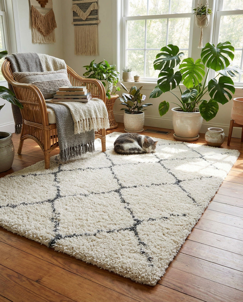 Casablanca Comfort Collection Area Rug -  Medina Rectangle Ivory  lifestyle 30