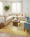 Dover Terrace Collection Area Rug - Marina (Yellow) Rectangle Yellow  lifestyle 3
