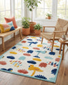 Caribbean Terrace Collection Area Rug -  StLucia Rectangle White  lifestyle 20