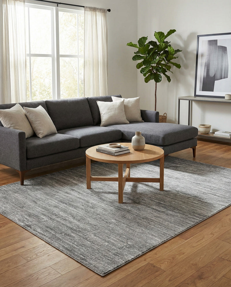 Bloomsbury Elegance Collection Area Rug -  Kensington (Gray) Rectangle Gray  lifestyle 27