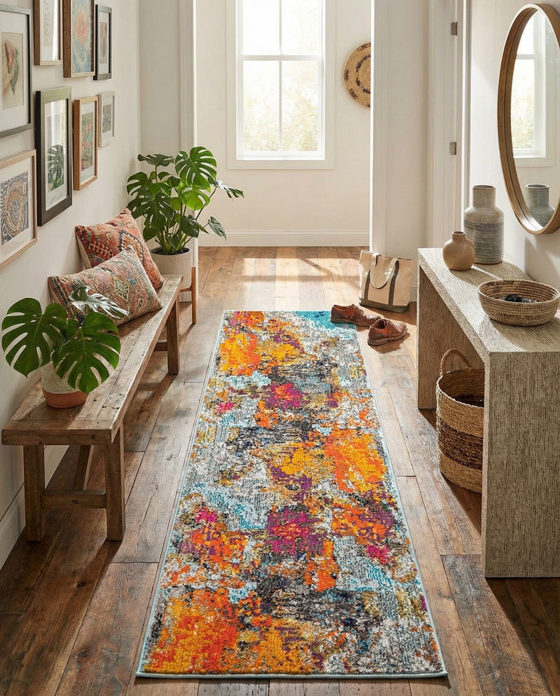 Colorburst Oasis Collection Area Rug -  Spectrum Runner Multi  lifestyle 40
