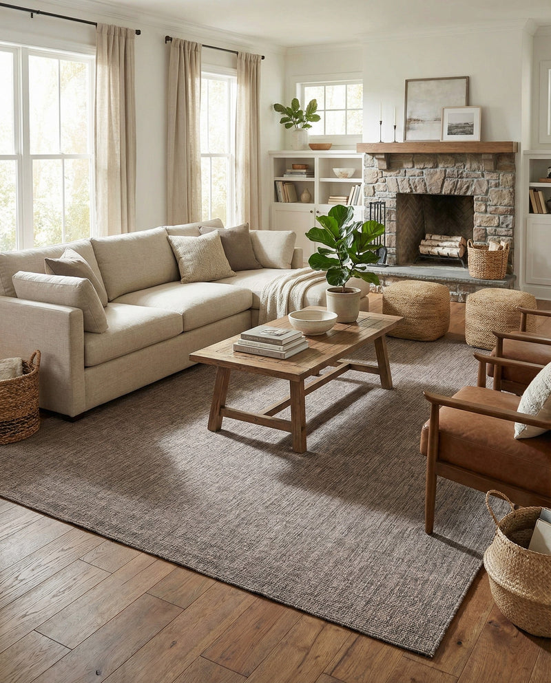 Seaside Serenity Collection Area Rug - Veranda (Light Brown) Rectangle Light Brown  lifestyle 8