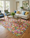 Seaside Blooms Collection Area Rug -  Marseilles Rectangle Multi  lifestyle 25