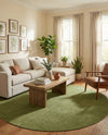 Soho Elegance Collection Area Rug - Chelsea (Green) Round Green  lifestyle 63