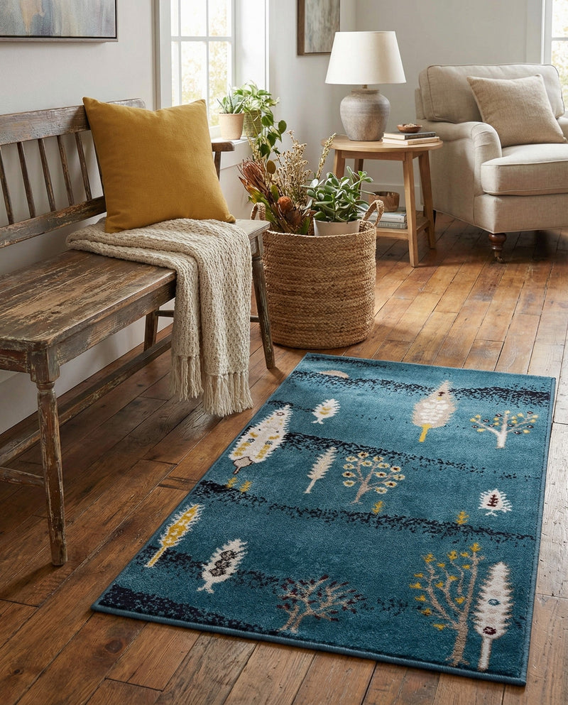Coastal Haven Collection Area Rug -  Surfside Rectangle Blue  lifestyle 29