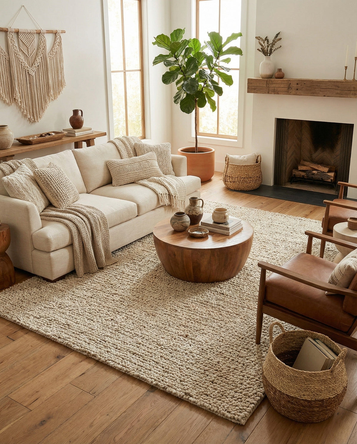 Wellington Luxe Shag Collection Area Rug - Kapiti Rectangle Taupe  lifestyle 19
